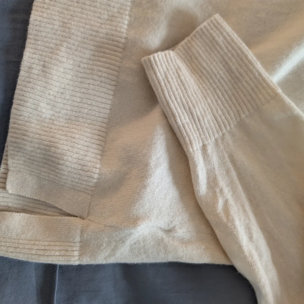 J. Crew Soft Cream Ivory Knit Top Sweater Oversized M Cotton Blend